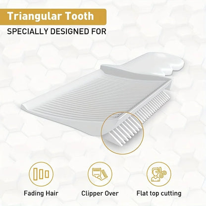 Men's Oil Head Comb - Hairdressing Assistant Tool for Flat Push Cutting, Limit Trimming, and Gradual Shaping - 1PC Spade Design