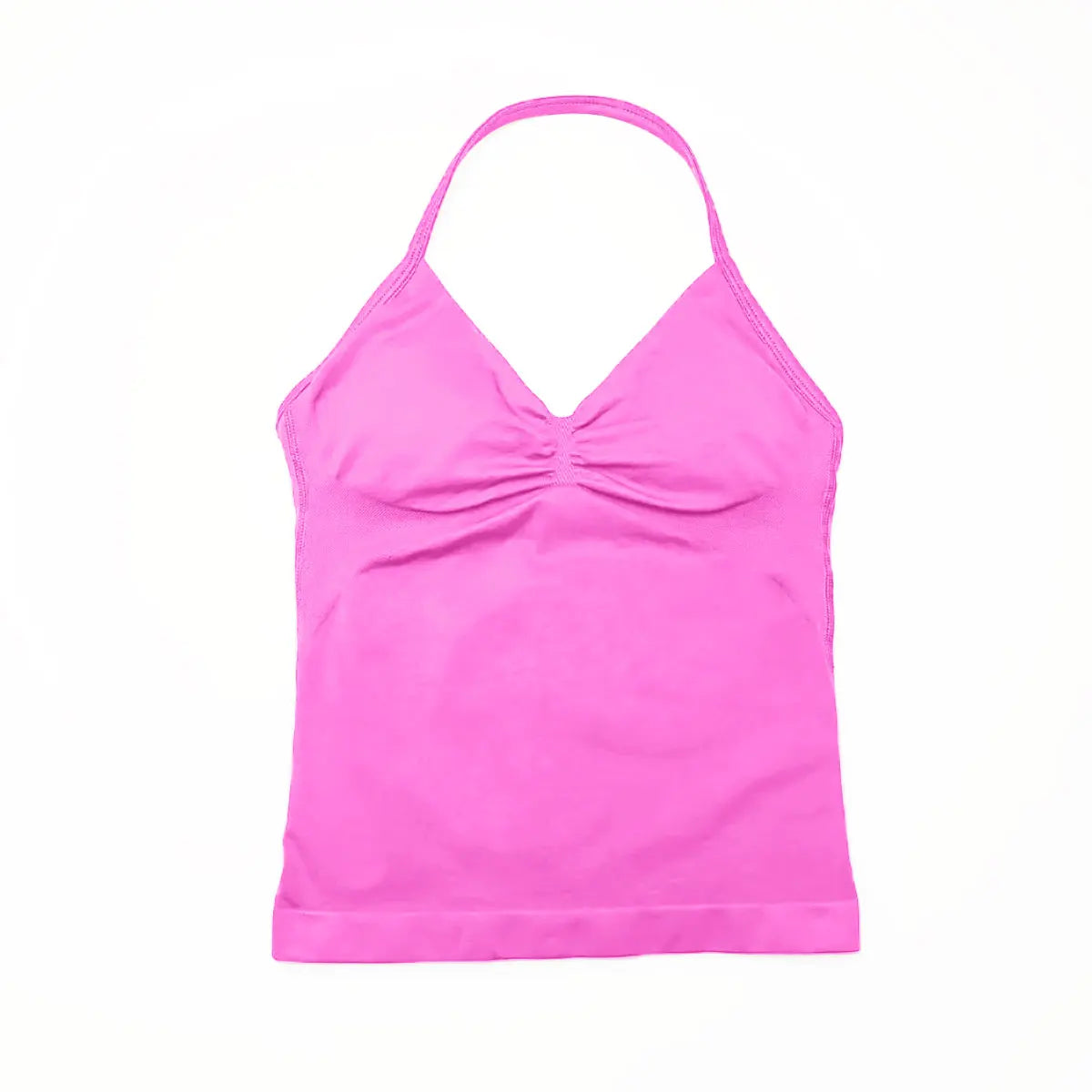 Women’s Longline Strappy Sports Yoga Vest Open Back Gym Tank Top Halter Running Fitness Bra Workout Top NCLAGEN Impact Style