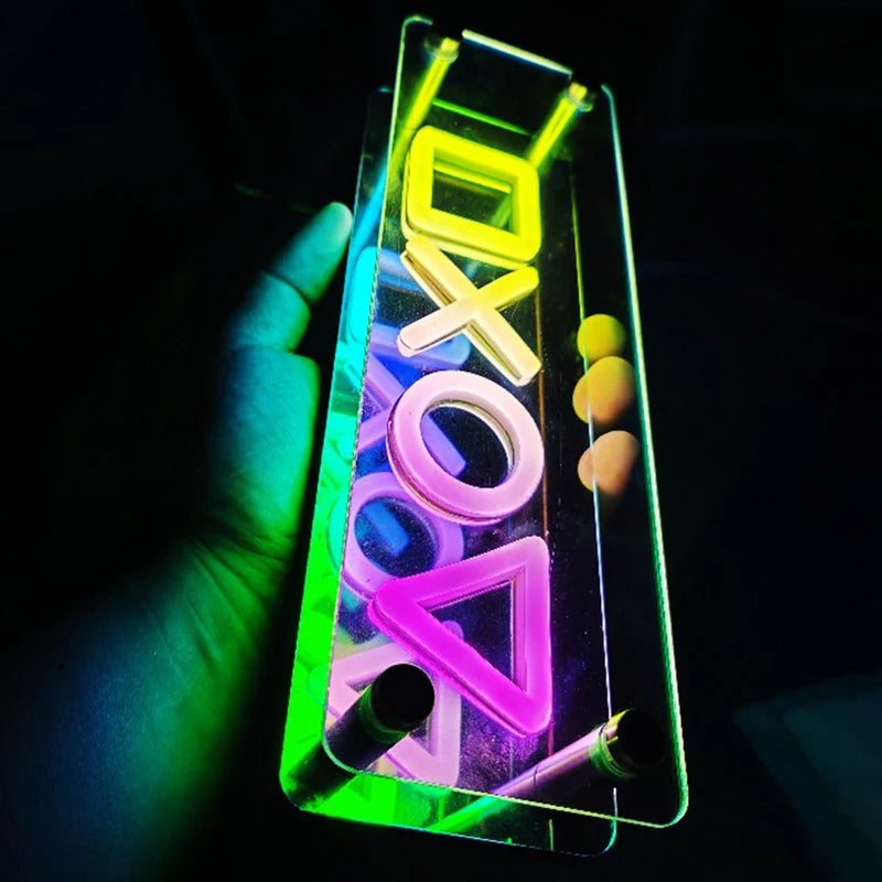 Neon 3D LED Table Lamp – Colorful Thousand Layer Mirror Light for E-Sports, Bedroom, Birthday & Party Decor