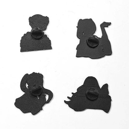 4-Piece Frieren: Beyond Journey’s End Enamel Pin Set - Anime Character Brooches Featuring Frieren, Himmel, Fern, and Stark