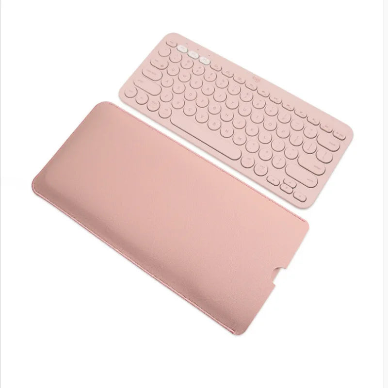 PU Leather Keyboard Case - Protective Storage Bag and Dust Cover for Logitech K380 Wireless Keyboard