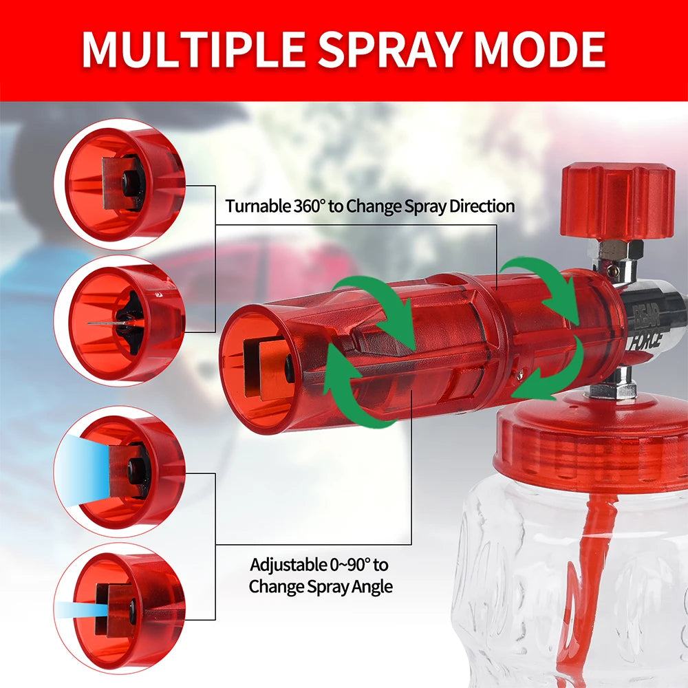 Aluminum Foam Cannon Snow Foam Lance - 1/4" Quick Connector for Portland, Husky, Ryobi & Greenworks Pressure Washers