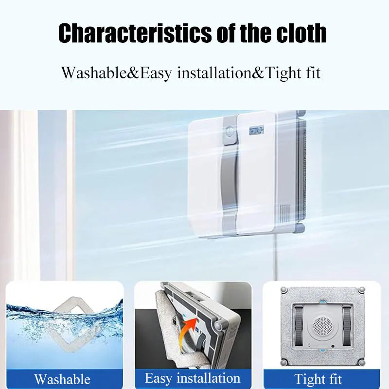 Ecovacs WINBOT MINI Replacement Mop Pads — Compatible Window Cleaner Cloth Accessories
