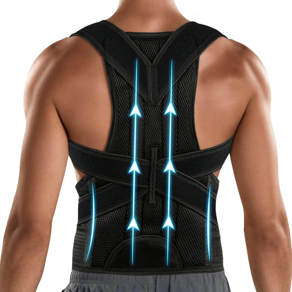 Back Brace Posture Corrector — Adjustable Back Straightener for Women & Men | Scoliosis & Hunchback Correction Posture Trainer