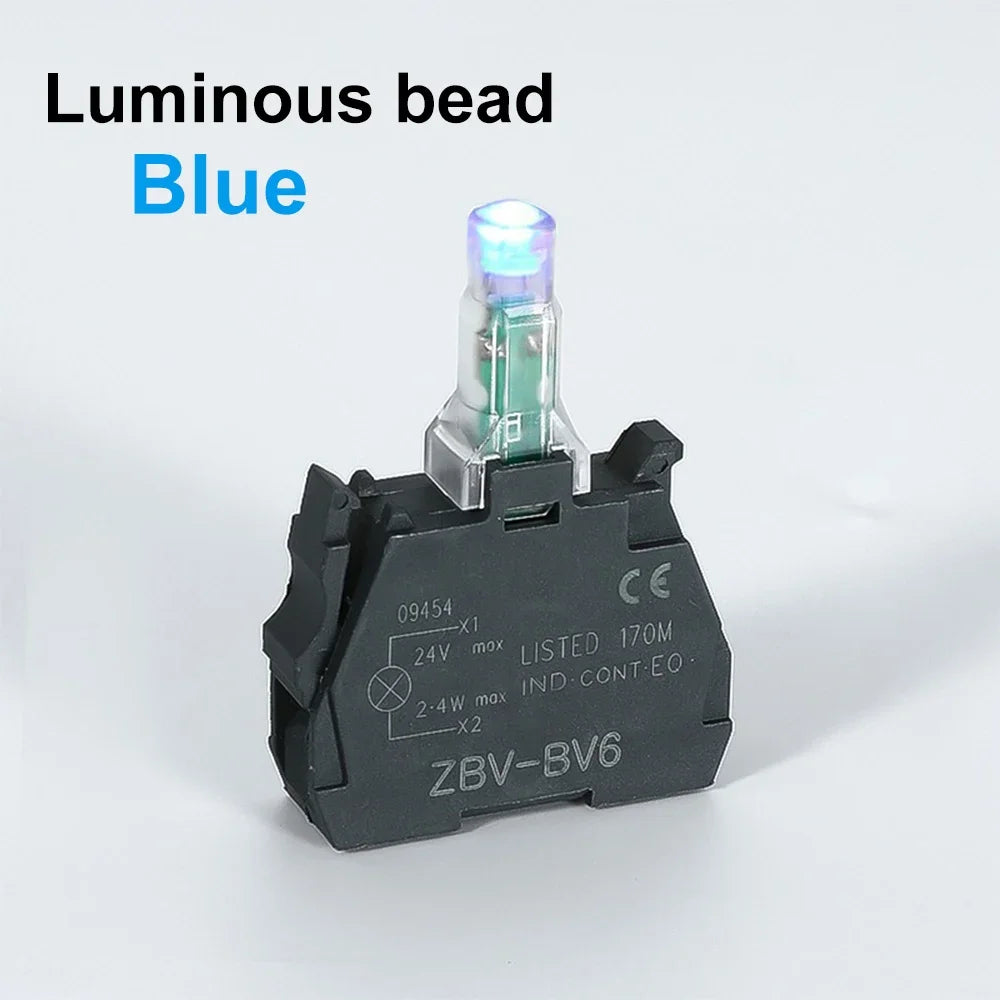 XB4 22mm LED Rotary Selector Switch – 1NO/2NO/1NO1NC Self-Locking 2/3 Position Control Knob 12V/24V/220V 10A Red Green Indicator