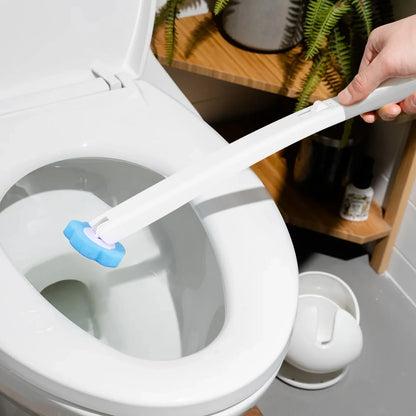 18/36Pcs Disposable Toilet Brush Kit - Wall-Mounted Bathroom Cleaning Tool with Long Handle & Refill WC Accessories