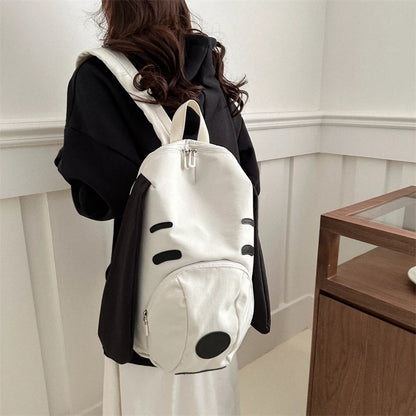 Cute Dog Canvas Backpack 2025 — Korean-Style Portable Student Travel Bookbag