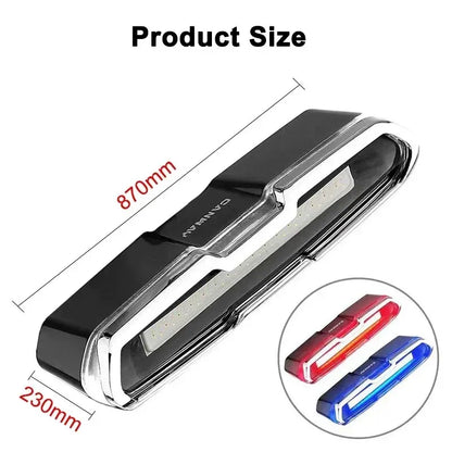 Waterproof LED Bicycle Rear Light – USB Rechargeable Tail Light for Cycling Safety, Available in Red, Blue, and White