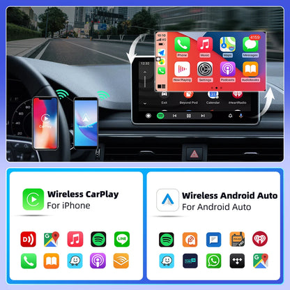 New 2-in-1 Wired to Wireless CarPlay & Android Auto Adapter – Smart Box with 5GHz WiFi, Fast Plug & Play Connection