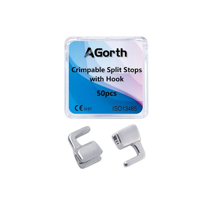 50Pcs Orthodontic Crimpable Hooks Set – Bondable Sliding Long & Short Dental Archwire Bracket Hooks Multi-Function Kit