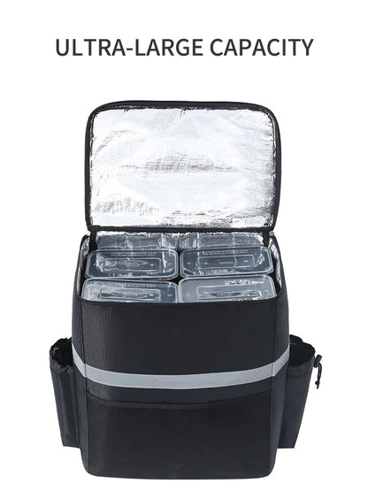 Insulated Delivery Backpack – 30L Thermal Food Bag for Riders, Large Capacity Takeout and Grocery Backpack