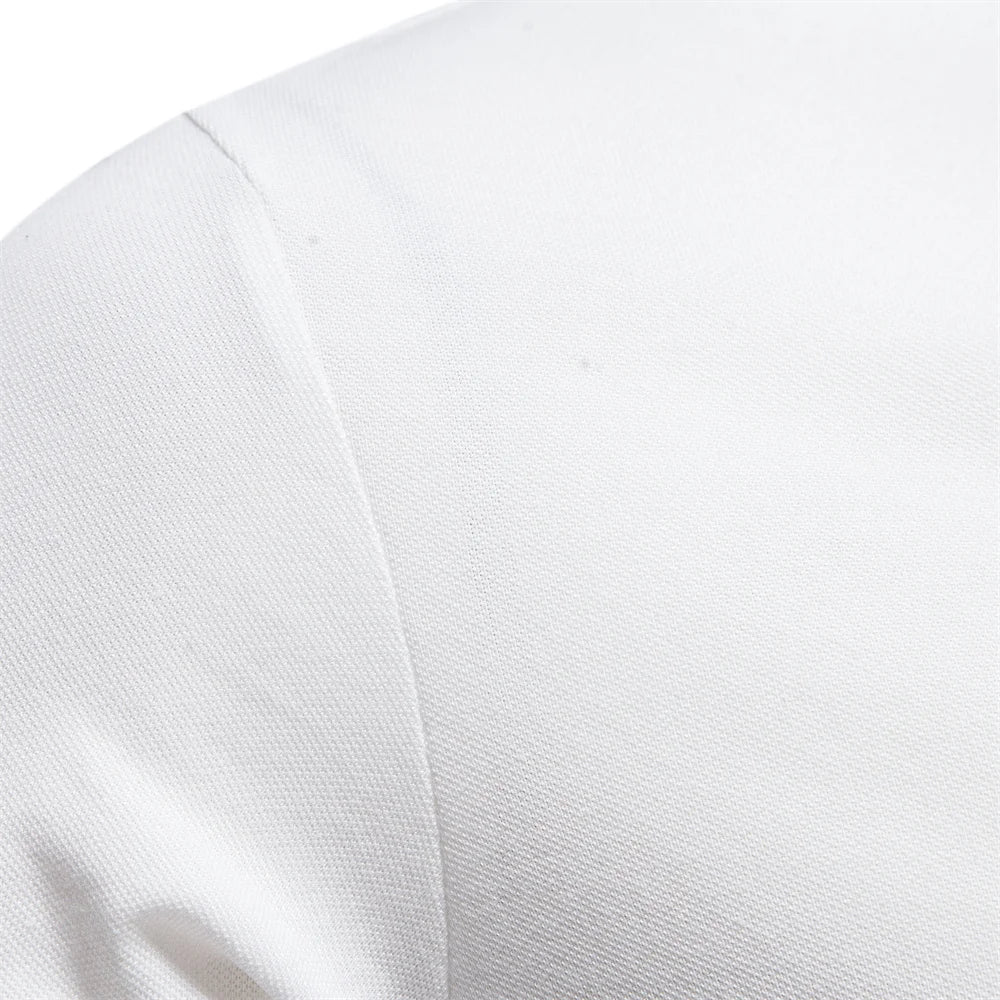 AIOPESON Men's Cotton Polo Shirt - Short Sleeve Solid Color Summer Casual Polo Top