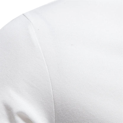 AIOPESON Men's Cotton Polo Shirt - Short Sleeve Solid Color Summer Casual Polo Top