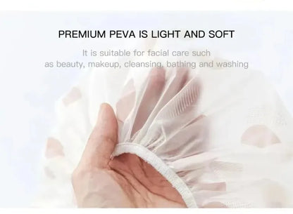 5PCS Waterproof Shower Caps – Women's Anti-Oil, Smoke, Hair Care, Dry Hair Cap for Household Bathing