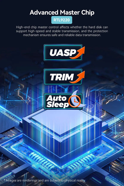 UnionSine 20Gbps M.2 PCIe SSD Case – Dual Protocol M.2 to USB Type-C 3.1 Adapter for NVMe, NGFF, and SATA SSD