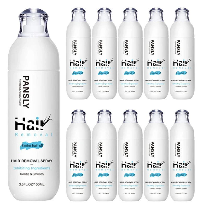 100ML Hair Removal Spray - Painless Hair Reduction Treatment for Smooth Skin and Hair Growth Inhibition