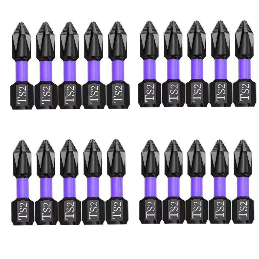 5–60PCS PH2 Magnetic Impact Driver Bit Set – Alloy Steel Cross Screwdriver Bits for Drill & Screw Driving Non-Slip Tool Kit