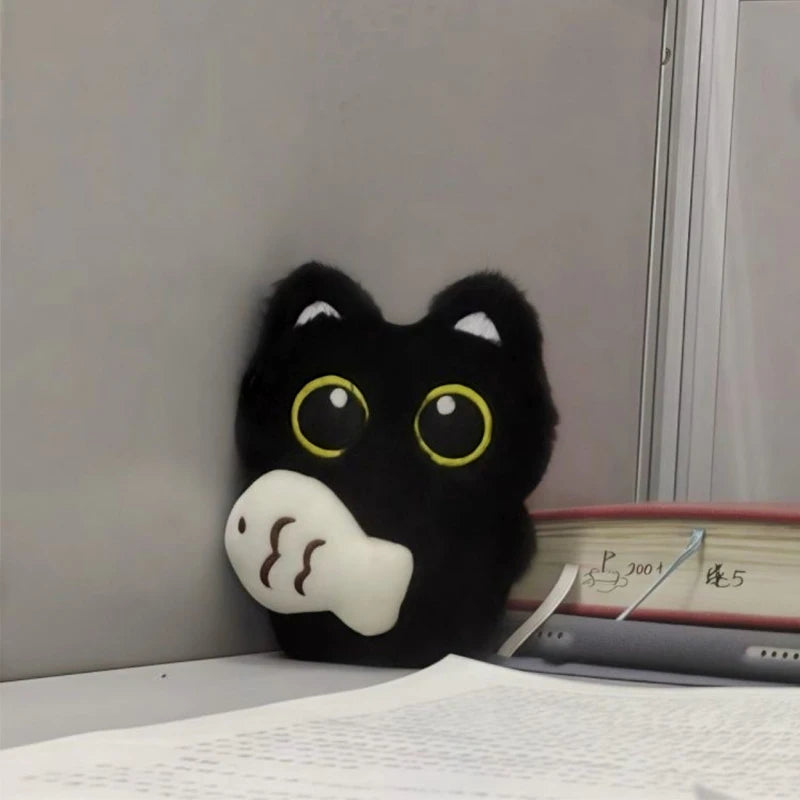 Plush Black Cat Keychain Set - Cute Kawaii Doll Bag Pendant Charms & Car Keyring Accessories Gift