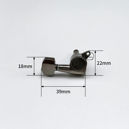6PCS Locking Guitar Tuning Pegs – 3L3R String Tuners for Acoustic Guitar with Machine Head Knobs