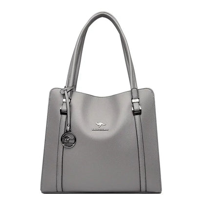 Luxury Women’s Leather Casual Tote Bag – High Quality Large Shoulder & Crossbody Handbag