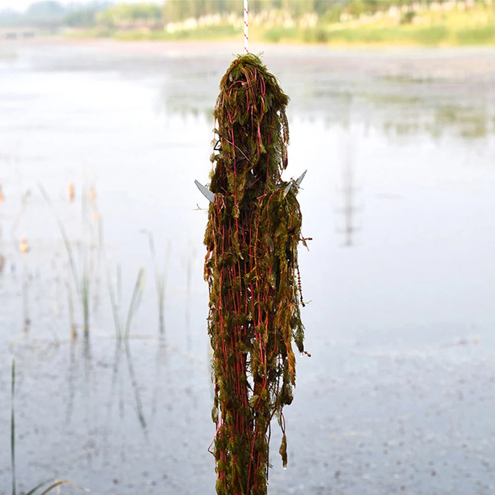 Foldable 4-Claw Anchor Sickle: Efficient Water Grass Cutter for Fishing & Aquatic Plant Maintenance - Essential Tackle Supply