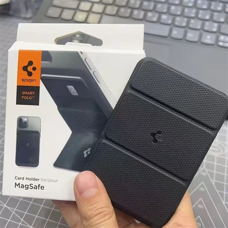 Spigen MagSafe Folding Card Holder - Phone Stand & Card Wallet for iPhone