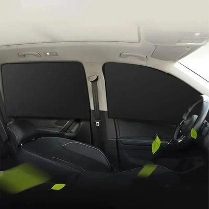 2PCS Magnetic Car Side Window Sun Shades – UV Protection Privacy Curtains, Anti-Glare Sunshade Covers for Front & Rear Windows