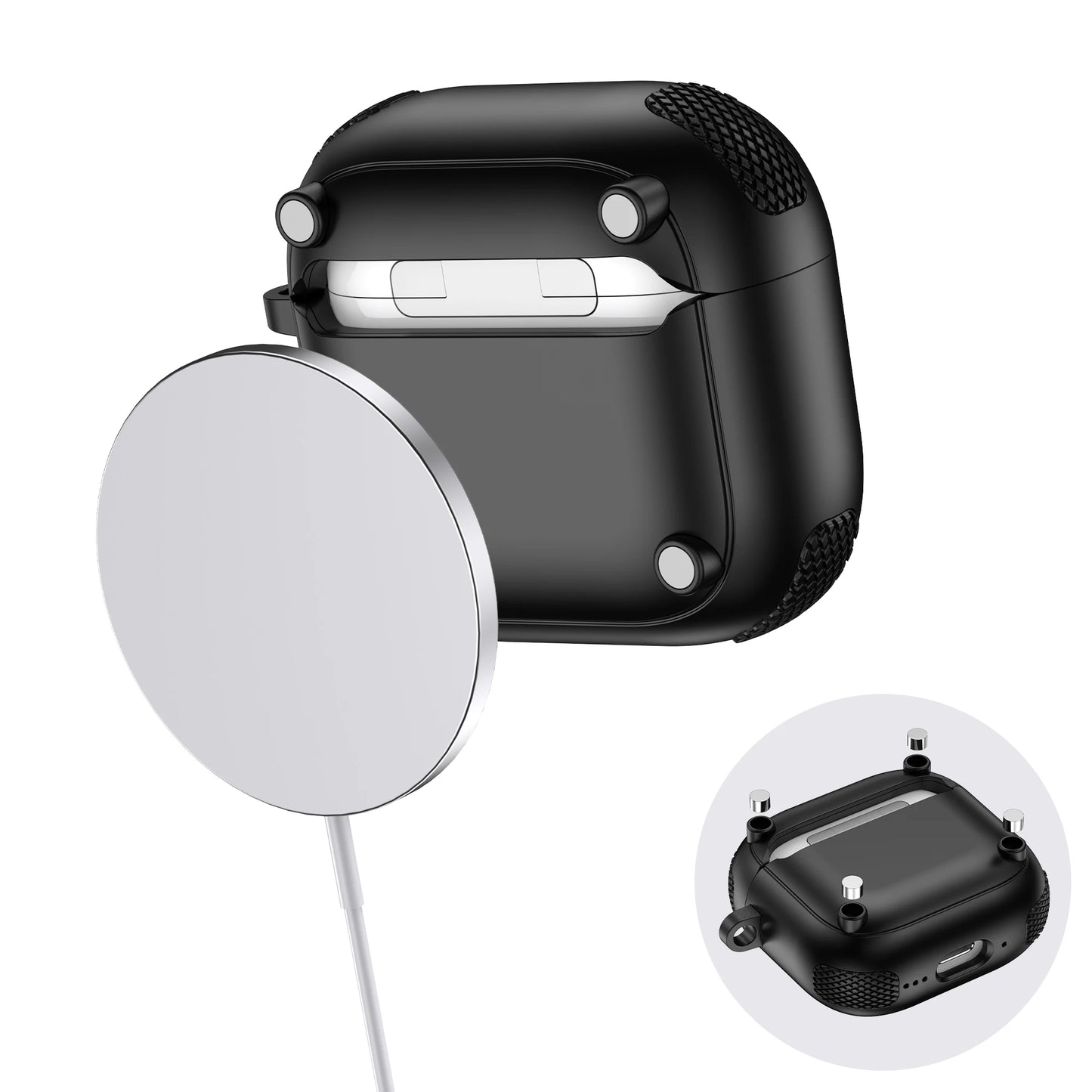 Armor Lock Earphone Case for AirPods – Shockproof TPU & PC Cover for AirPods 1, 2, 3, 4 & Pro 2, 2nd & 4th Gen