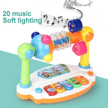 Kids Rotating Piano Keyboard - Musical Toy with Lights and Sounds for Toddlers & Early Learning