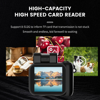 Y4000 Mini Keychain Camera - HD 1080P Portable Pocket Video Recorder with Screen & Flash Lamp