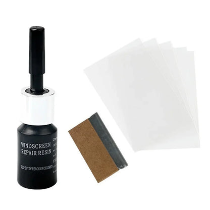 Car Glass Scratch Repair Fluid Set - Nano Resin Agent for Windscreen & Window Cracks, Auto Accessory Repair Tools