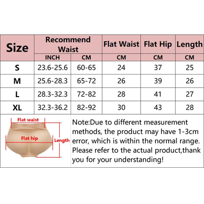 YBFDO Breathable Waist and Hip Butt Pads - Enhancer Shaper Push Up Panties, Seamless Underwear and Butt Lifter for Women
