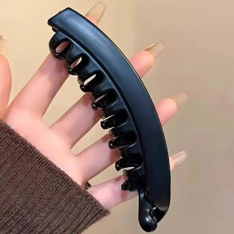 Tortoiseshell Banana Hair Clip - Fish Shape Twist Clamp Barrettes for Women Hair Styling Accessories