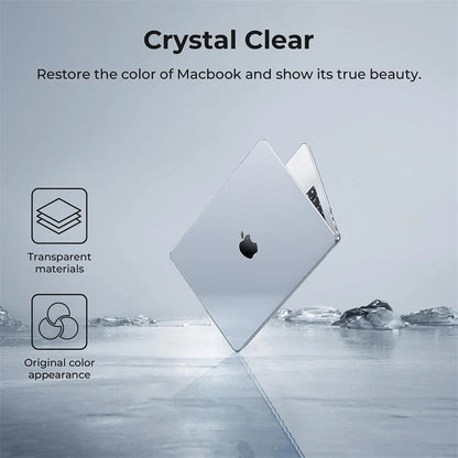 Crystal Clear MacBook Hard Case - Protective Cover for MacBook Air & Pro 13, 14, 15 & 16-inch Models