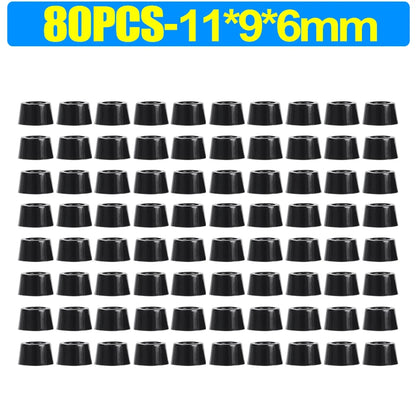 8/80pcs Rubber Furniture Pads - Non-Slip Floor Protectors & Chair Leg Bumper Gaskets for Tables and Cutting Boards