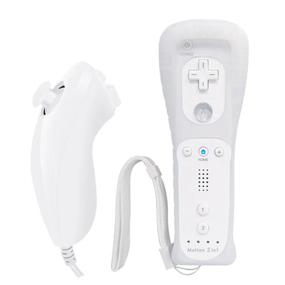 Nintendo Wii Remote and Nunchuk Controller with Motion Plus – Compatible Gamepad for Wii Console