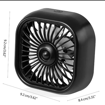 Mini Car USB Air Conditioner Fan - Three-Speed Adjustable Cooling Fan with Colorful LED Lights and Air Vent Mount