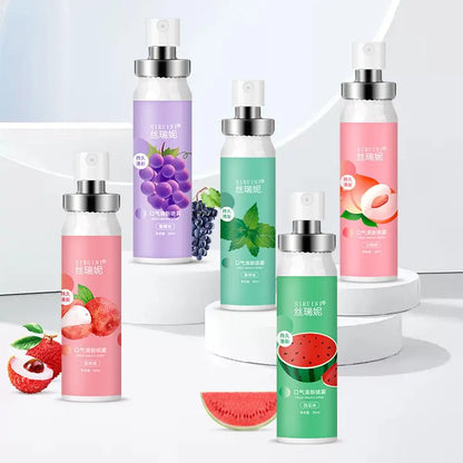 20ml Long-Lasting Mouth Spray - Fresh Fruit Flavors Mouth Freshener for Bad Breath Removal (Litchi & Peach)