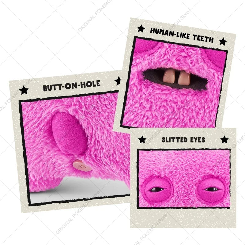 Original Fuggler Ugly Teeth Monsters Plush Toys – Butt Ugly Pets Snowman & Reindeer Dolls for Christmas & Kids Gifts
