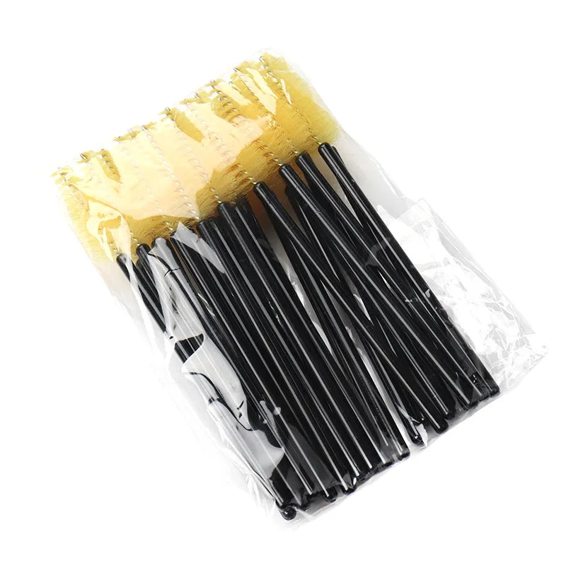25pcs Eyelash Extension Brush Set - Mascara Wands, Micro Applicators & Spoolie Makeup Tools