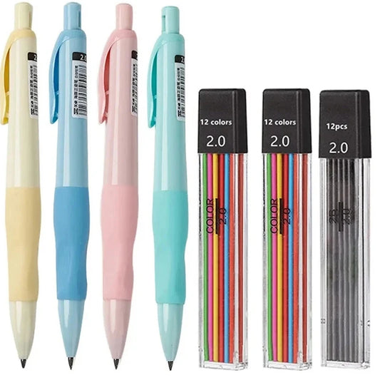 Cute Dolphin 2mm Mechanical Pencil Set – HB Drafting Pencils for Drawing, Writing & Sketching, Kawaii School Supplies