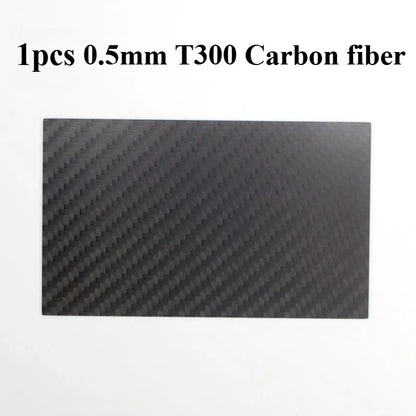 Real Carbon Fiber Plate 125×75mm - High-Strength Composite Sheet for Drone DIY Projects, 0.5–5mm Thickness