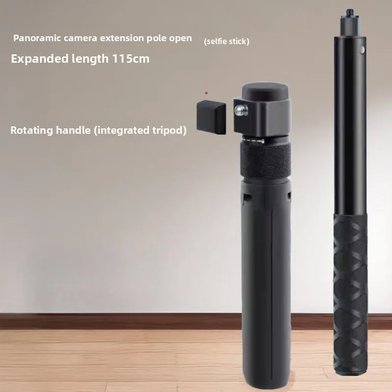 Bullet Time Rotating Tripod Handle - 360° Panoramic Camera Grip for Insta360 X5 X4 X3, DJI Osmo 360 & Action Camera Accessories