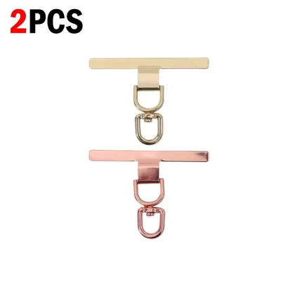 Upgraded 360° Rotatable Metal Phone Tether Tab Clip – Stainless Steel Cellphone Lanyard Patch Safety Connector (1–4 Pcs)