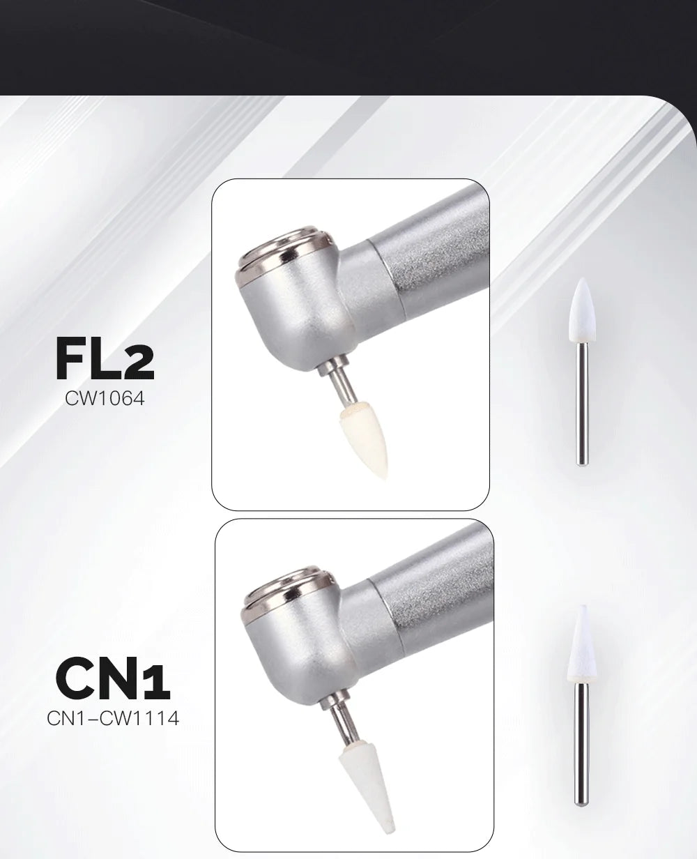AZDENT White Stone Polishing Burs Kit – Flame, Cone & Round Shapes for Porcelain, Enamel & Composite Resin