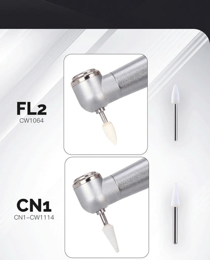 AZDENT White Stone Polishing Burs Kit – Flame, Cone & Round Shapes for Porcelain, Enamel & Composite Resin