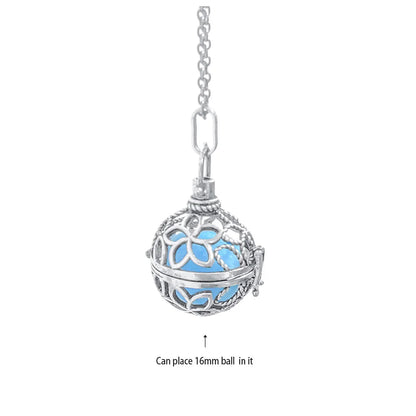 Vintage Mexico Angel Ball Chime Necklace – Antique Locket Aromatherapy Essential Oil Diffuser