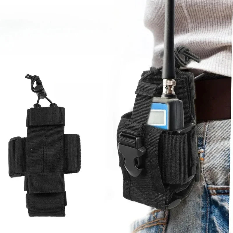 Nylon Walkie Talkie Case - Universal Radio Holder Storage Pouch for Outdoor Communication Gear