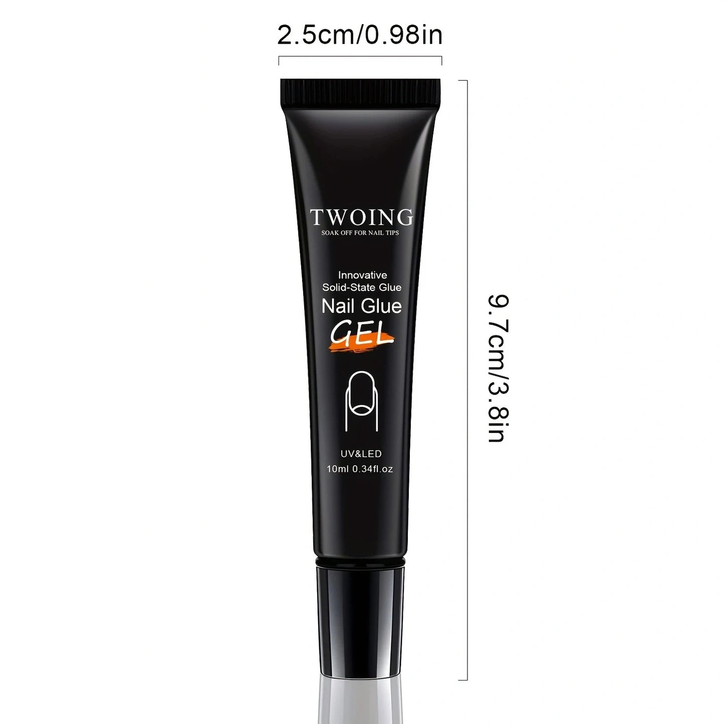 Solid Nail Glue Gel for Press-On Nails – Super Strong Acrylic Nail Gel for Manicure Extensions, Long-Lasting