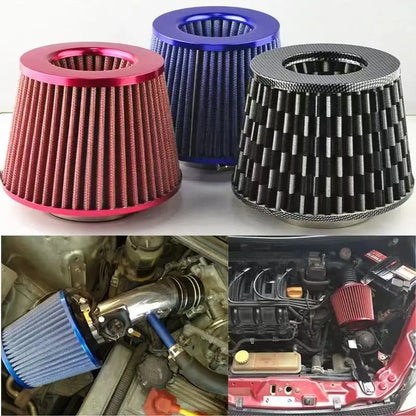 76MM 3-Inch Car Air Filter — High-Flow Mesh Cone Intake Kit, Engine Vent Protector, Universal Auto Replacement Accessory